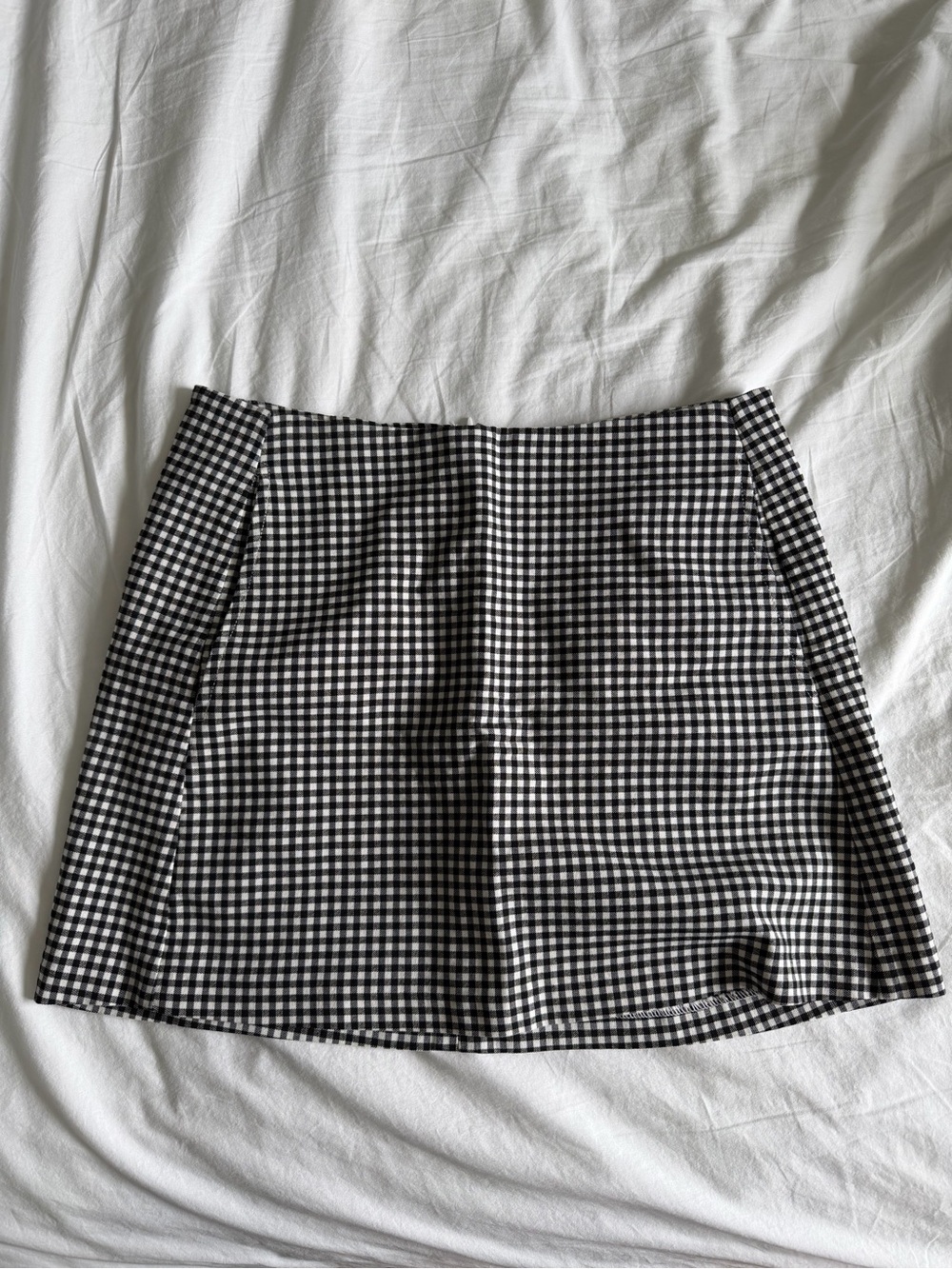 Urban Outfitters Black and White Gingham Mini Skirt